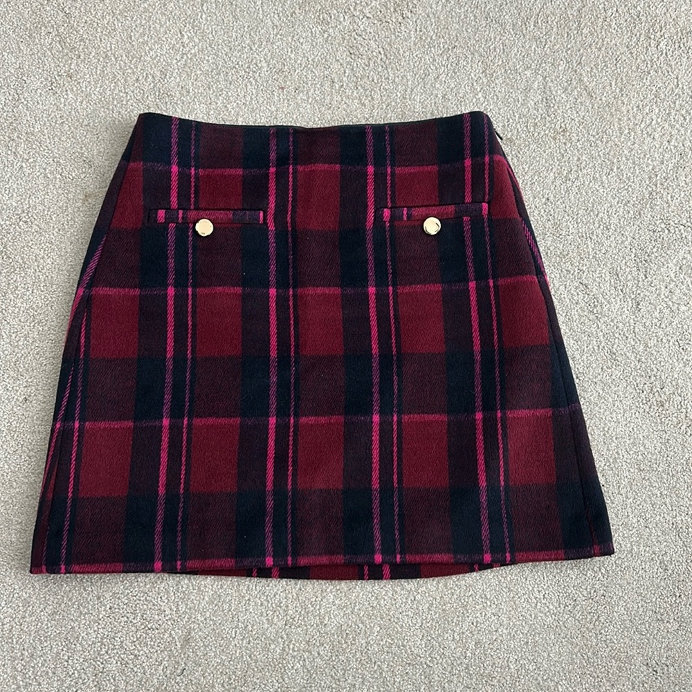 LOFT plaid skirt